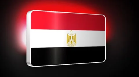 Egypt 3d flag Stock Footage 7748771