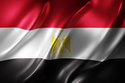 Egypt 3d flag Stock Illustration