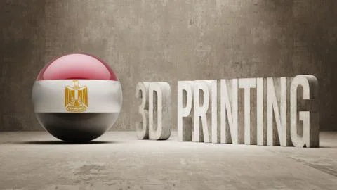 Egypt.  3d Printing Concept Stock Illustration