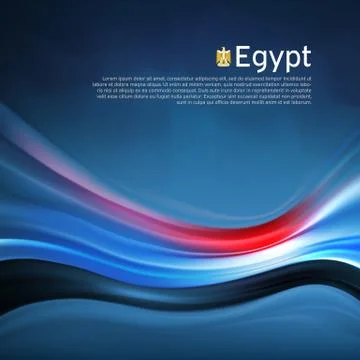 Egypt abstract flag background. State banner, Egyptian poster, patriotic. Vector Illustration