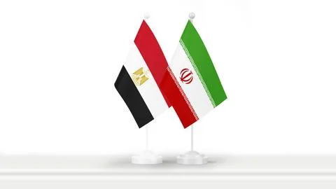Egypt and Iran flags Stock Illustration