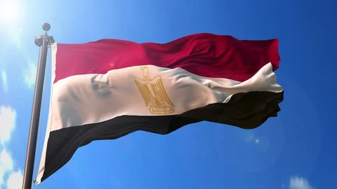 Egypt animated flag pack in 3D and green screen Stock Footage 119933060