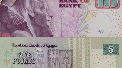 Egypt  Banknotes Stock Footage 168682821