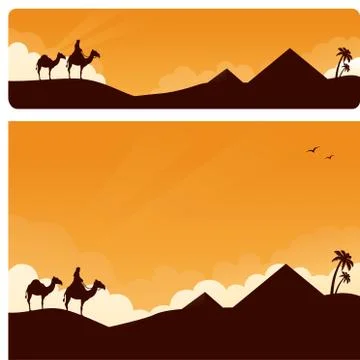 Egypt banners Stock Illustration