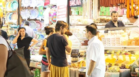 Egypt bazaar interior 库存影片 8764319