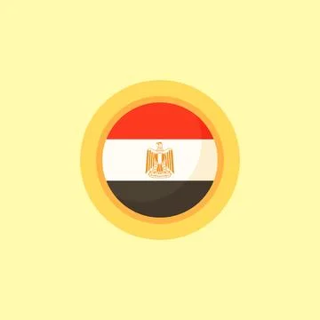 Egypt - Circular Flag Illustrazione stock