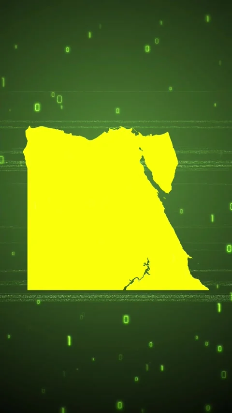 Egypt Digital Map Intro Stock Footage 258835587