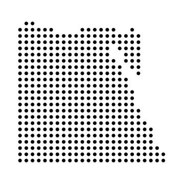 Egypt dotted vector map Stockillustratie