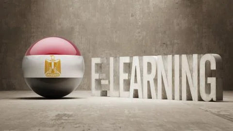 Egypt. E-Learning  Concept Stock Illustration