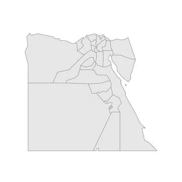 Egypt editable vector political map EPS Stock Illustration