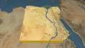 Egypt extruded. Blue Marble. 4k or 4k+ Resolution