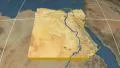 Egypt extruded. Blue Marble. Graticule. 4k or 4k+ Resolution