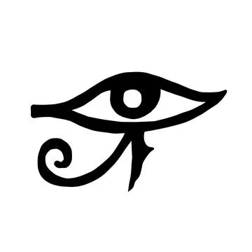 Egypt eye flat black Stock Illustration