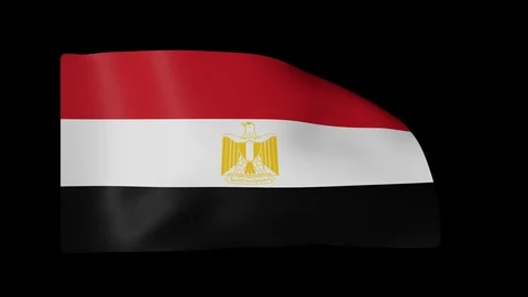 Egypt Flag with alpha Channel Video stock 87296716