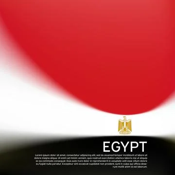 Egypt flag background. Blurred pattern in the colors of egyptian flag. Vector Stock Illustration