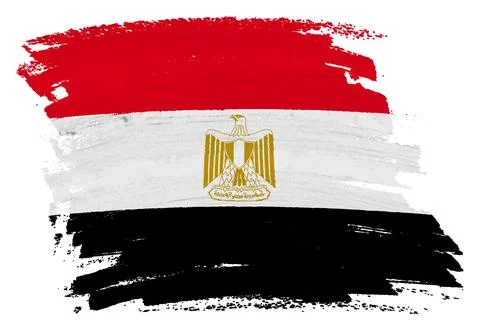 Egypt flag background paint splash brushstroke Stockillustratie