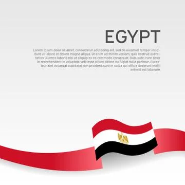 Egypt flag background. Vector design. State Egyptian patriotic banner, flyer Stock Illustration