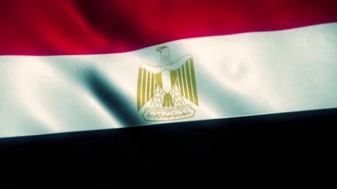Egypt Flag Blowing in the Wind Video stock 76104257