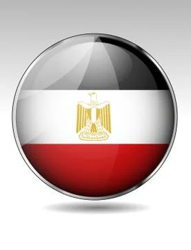 Egypt flag button Stock Illustration
