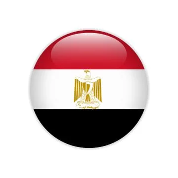 Egypt flag on button Illustrazione stock