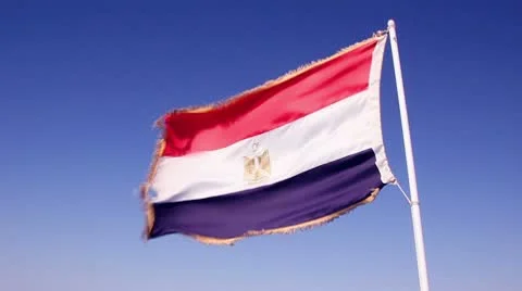 Egypt flag Stock Footage 9000688