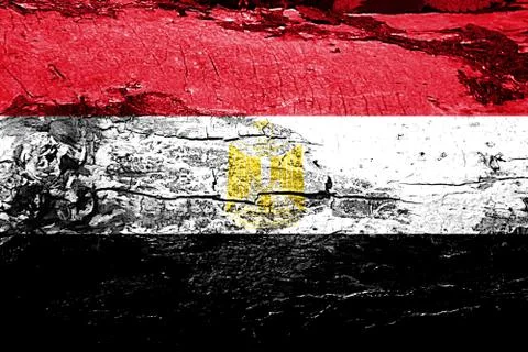 Egypt flag with grunge texture Stock Illustration