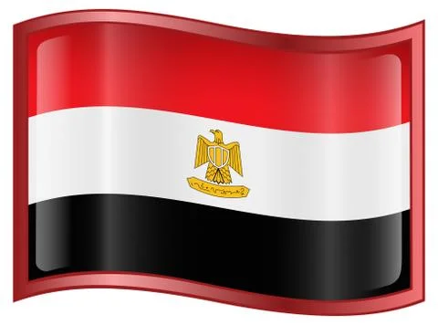Egypt flag icon. Stock Illustration