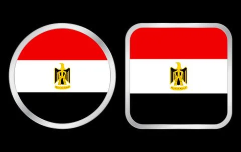 Egypt flag icon Stock Illustration
