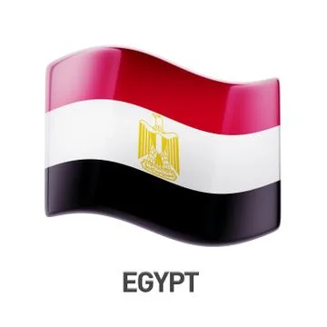 Egypt Flag Icon Stock Illustration
