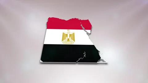 Egypt Flag on Map Video stock 277946056