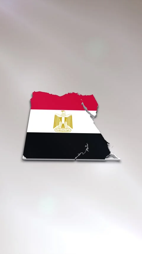 Egypt Flag on Map Stock Footage 278173000