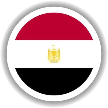Egypt flag round shape Stock Illustration