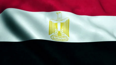 Egypt Flag - Seamless Looping Video stock 219004297