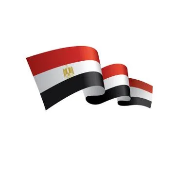 Egypt flag, vector illustration Stock Illustration