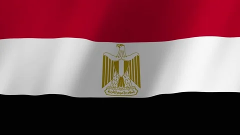 Egypt flag waving animation Video stock 220388366