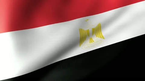 Egypt Flag Waving Stock Footage 12204801