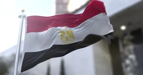 Egypt-flag-waving-seamless-loop-4k-60fps Stock Footage 331928338