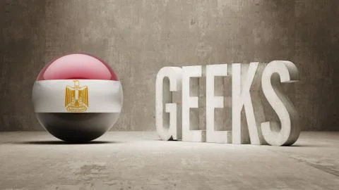 Egypt. Geeks  Concept. Stock Illustration