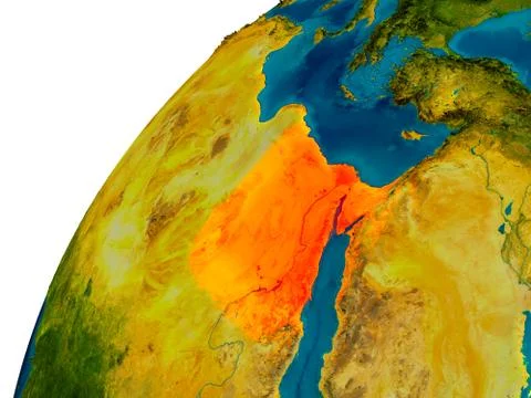 Egypt on globe Stock Illustration