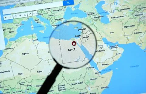 Egypt on Google Maps 写真素材