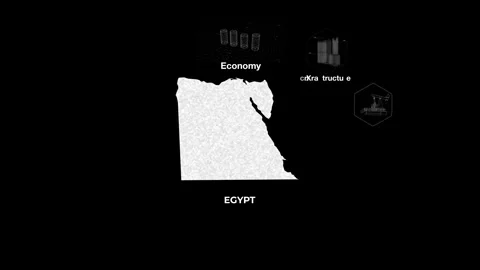 Egypt Guinea technology map with animated charts Stock Footage 340995386