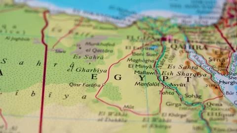 Egypt highlighted on a world map 4K Stock Footage 300661059