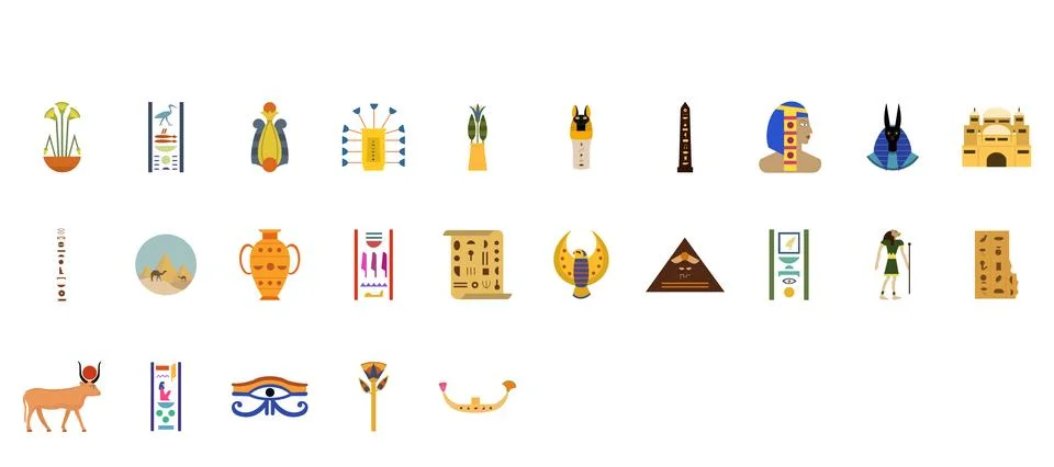 Egypt Icon Pack Stock Illustration
