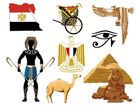 Egypt Icons Stock Illustration
