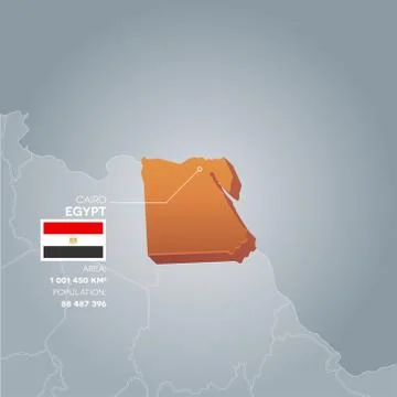 Egypt information map. Stock Illustration