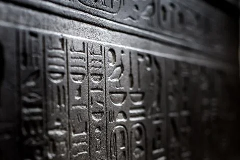 Egypt language symbol on Mummy's coffin Stock Photos