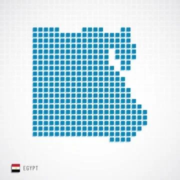 Egypt map and flag icon Illustrazione stock