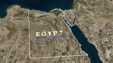 Egypt Map Animation Stock Footage 273307455