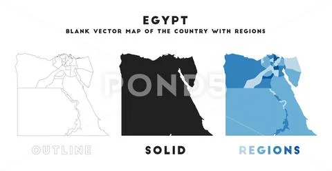 Egypt map. Borders of Egypt for your infographic. Vector country shape ...