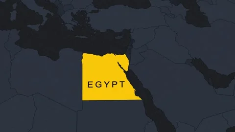 Egypt Map from Earth with Flag Stock Footage 343468734